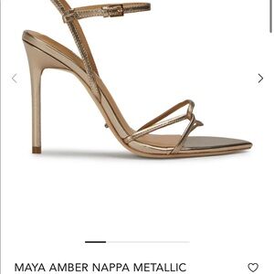 Tony Bianco Size 9 Maya Amber Napa Metallic Heels